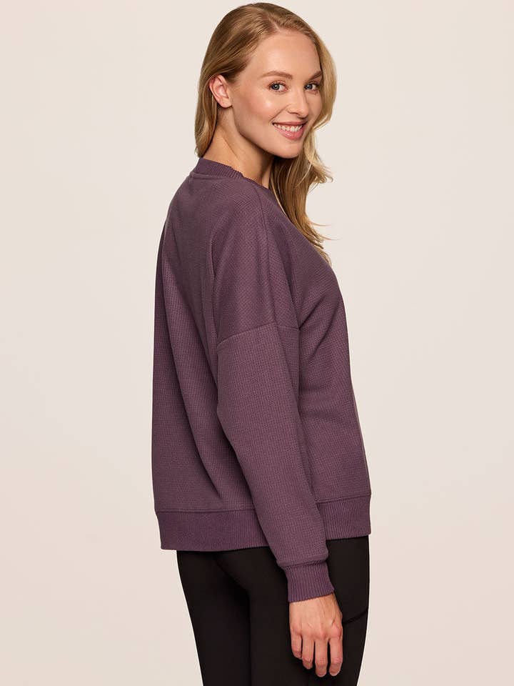 RBX Active - Wholesale Sweatshirt - Women's - Off Days Relaxed Waffle Knit Sweatshirt3
