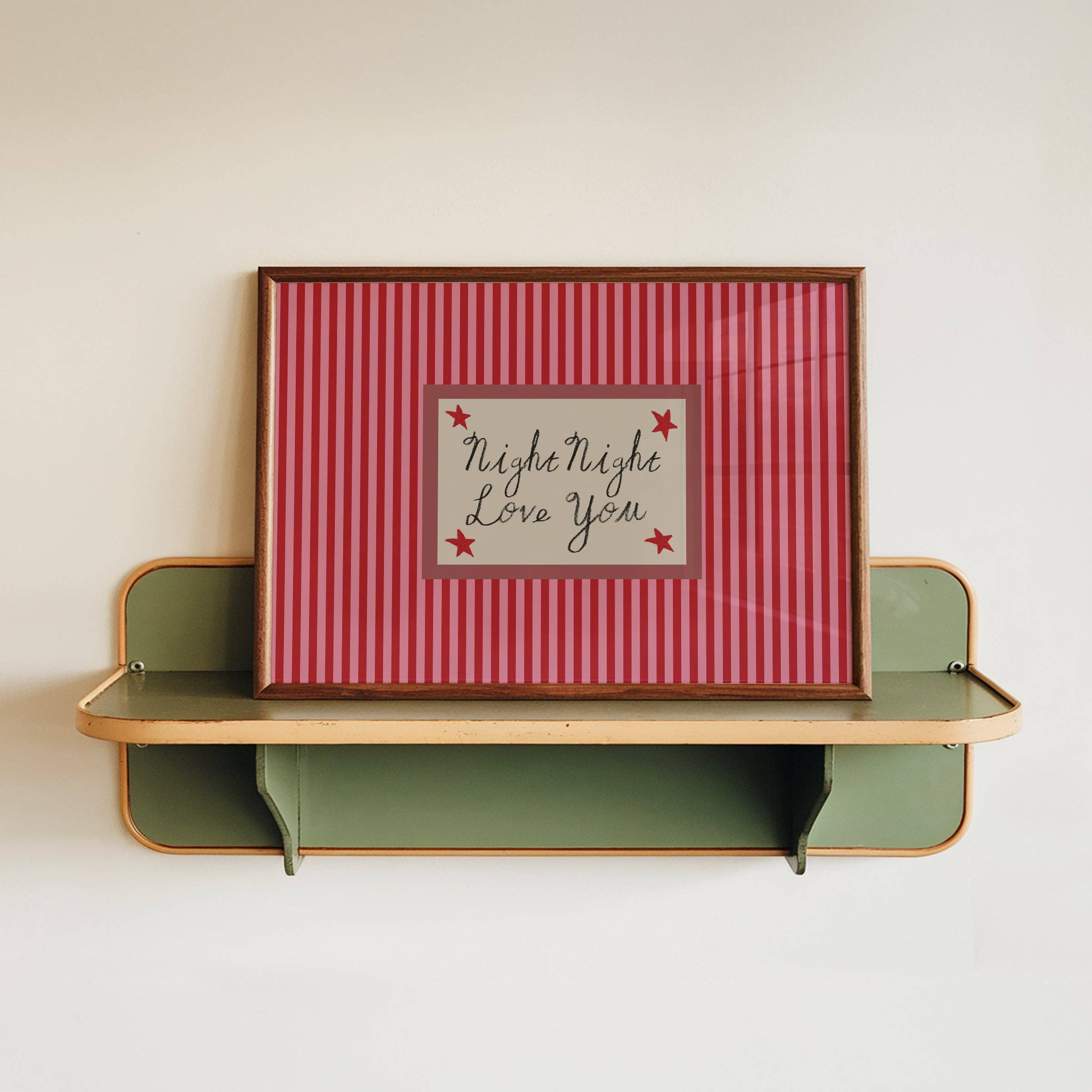 Lune Club - Wholesale Art Print - Night Night Love You Striped Print3