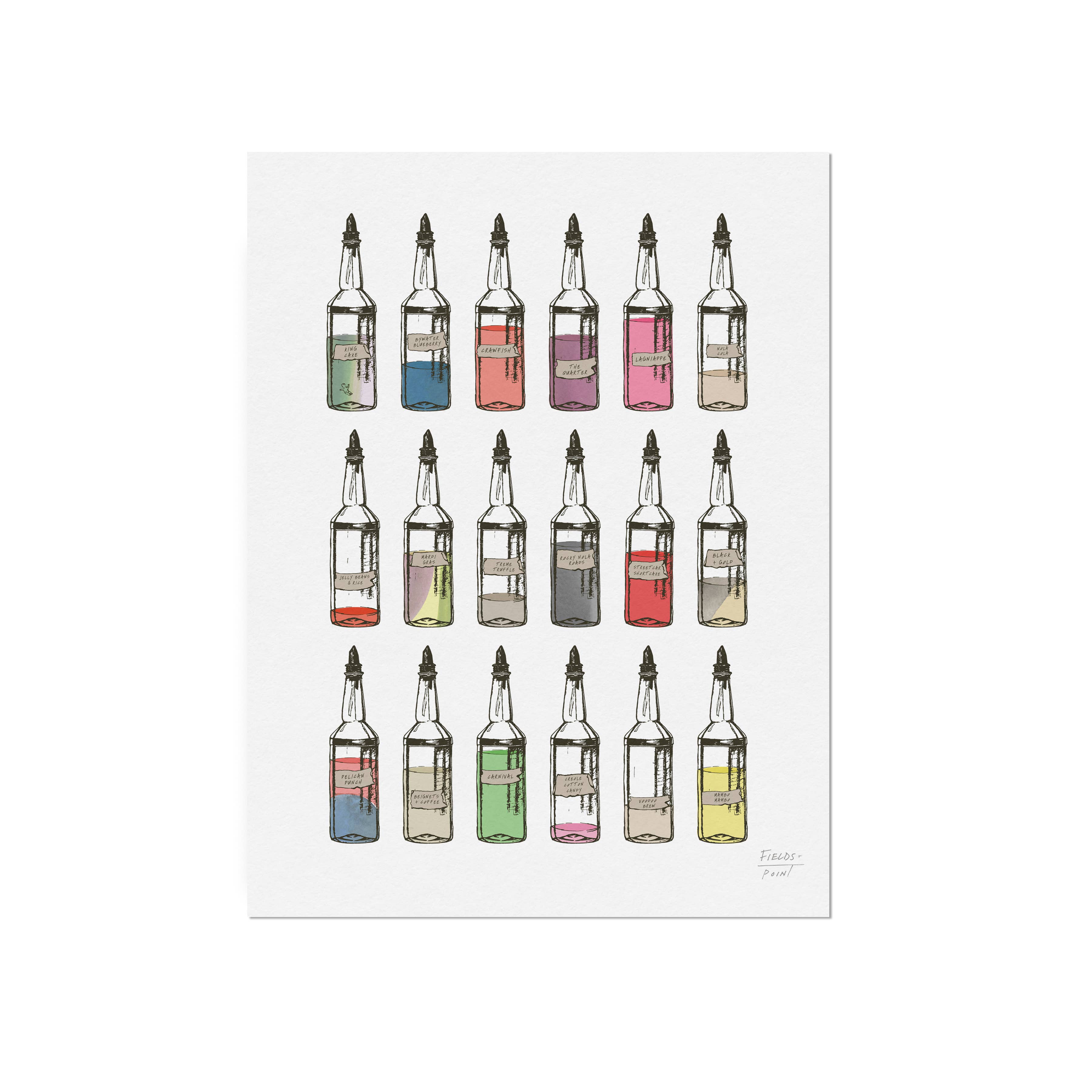 Statement Goods - Wholesale Art Print - Sno-ball 18 N'awlins Flavors