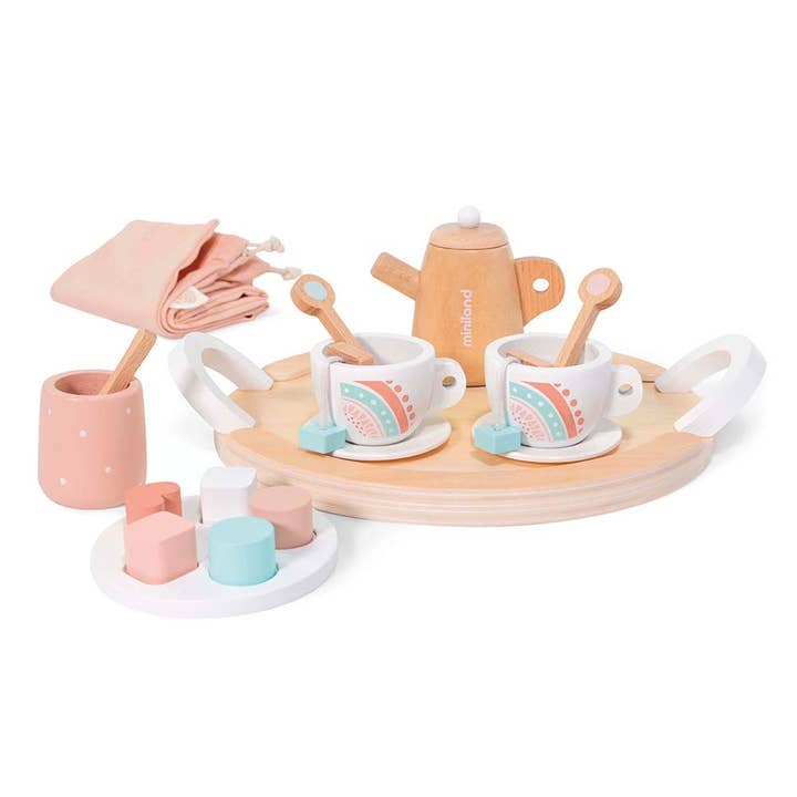 Doll Wooden Tea Set for wholesale by Miniland Educational