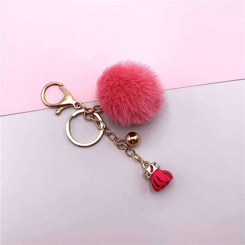 VividLux - Wholesale Keychain – Women's - Cute Fluffy Pom Pom Keychain Plush Bag Charm Bag Charm8