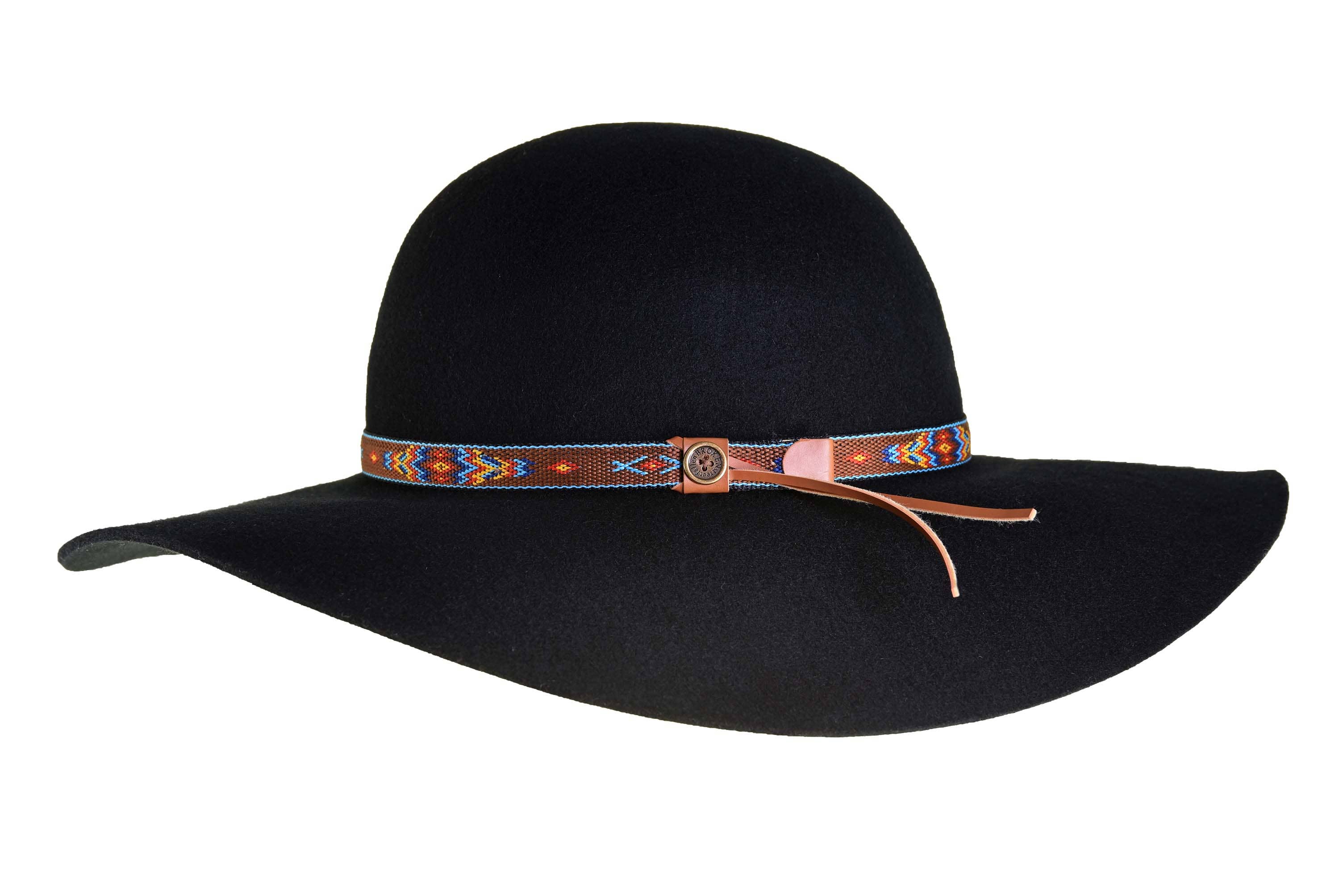 Negro Sombrero de fieltro flexible The Little Hippie, negro de venta al por mayor en Faire