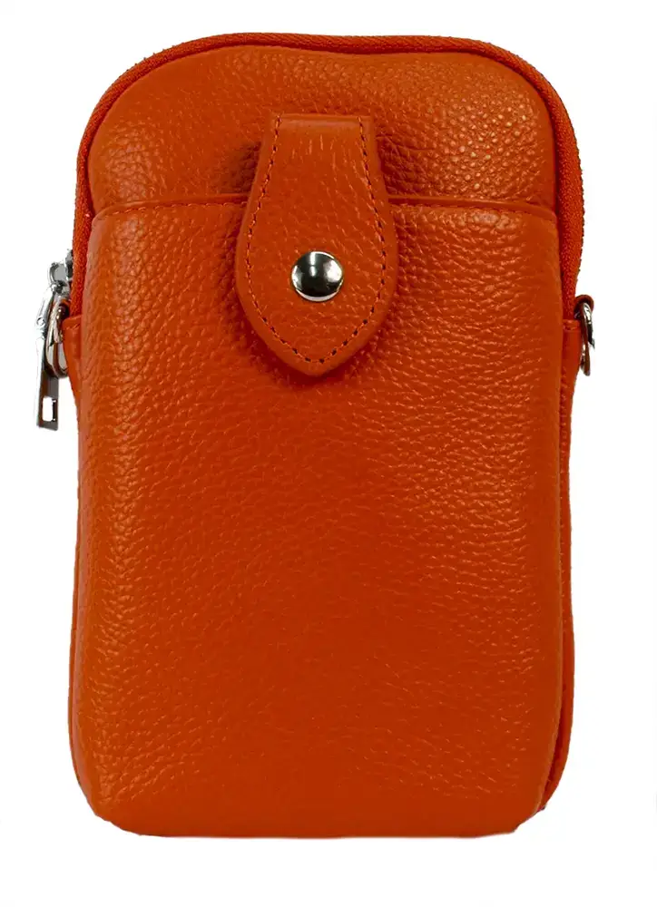 Strathurie – wholesale Crossbody bag – Women's – Strathurie Italian Leather Mobile Phone Bag in Orange1