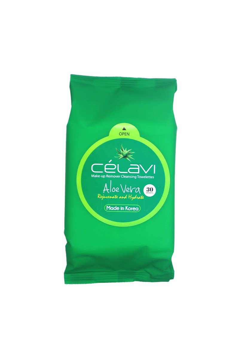 PINEAPPLE Beauty - Wholesale Face & Body Wipes - Celavi MT001 Aloe Vera Makeup Cleansing Towelette - 6pc2
