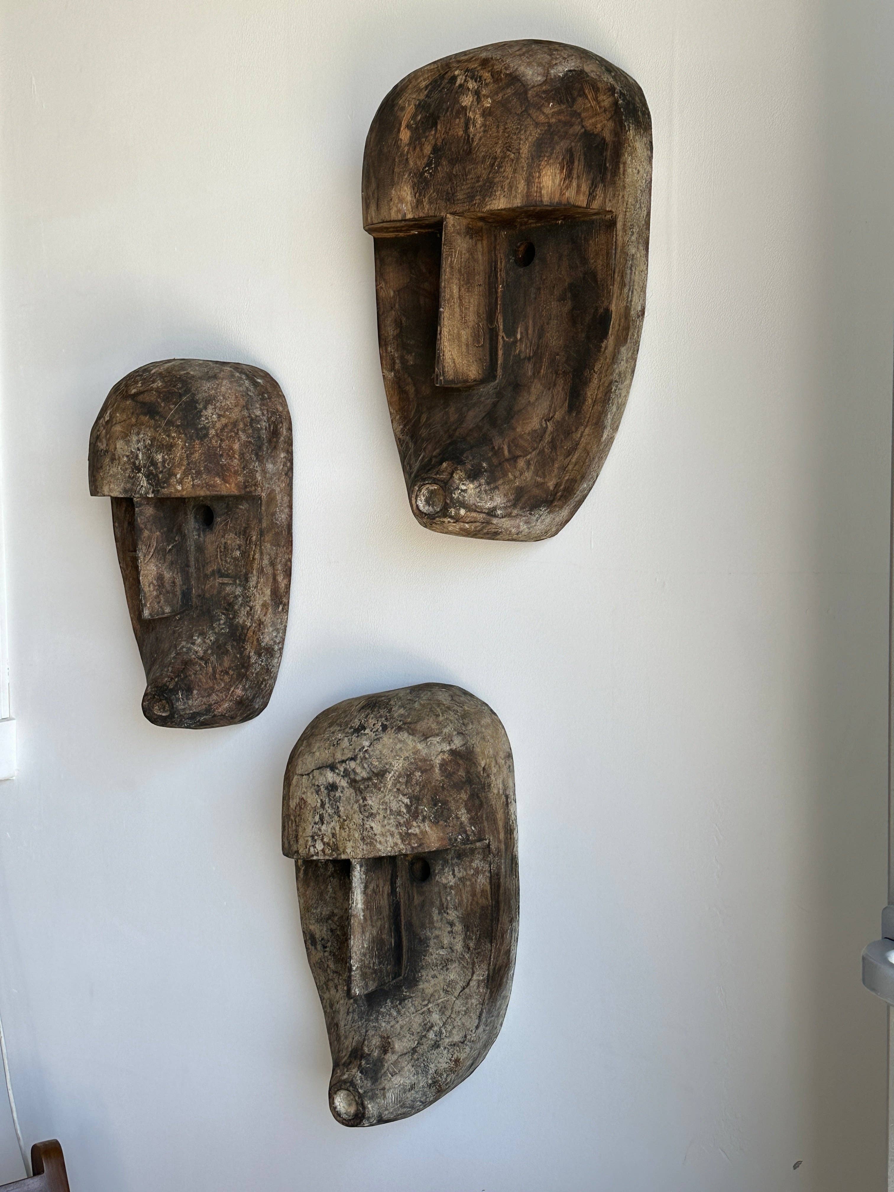 Office Objets – wholesale Skulptur – Stor Timor-mask i patinerat trä, höjd ca 50 cm (3 stycken)46