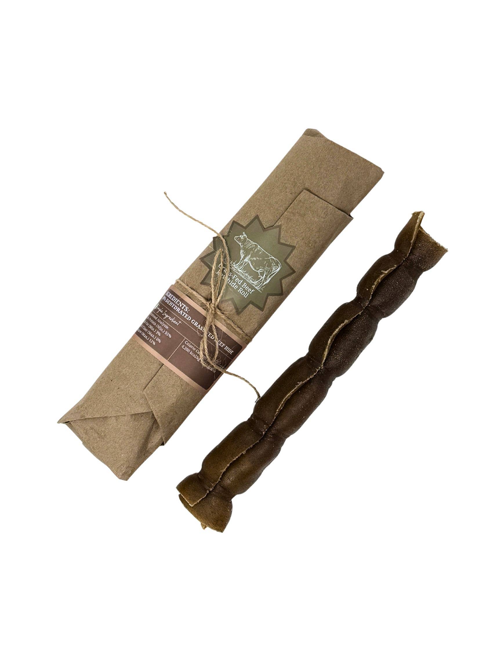 Litto Howler - Wholesale Pet Treats - Dog - Grass-Fed Beef Rawhide Roll | 8 Inches
