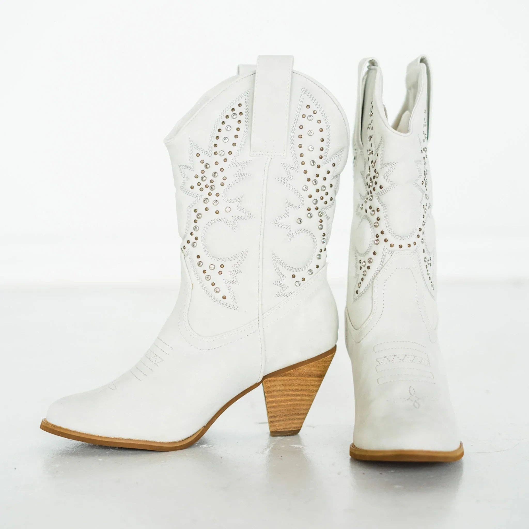 Naughty Monkey Open Pack - Wholesale Cowboy Boots - Women's - Houston Western Boots in White5