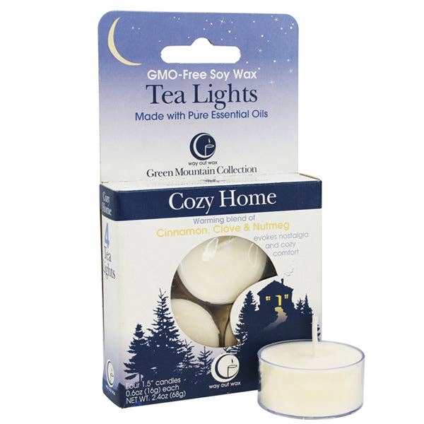 Cozy Home - Tealight Candle 4-pack for wholesale by Way Out Wax