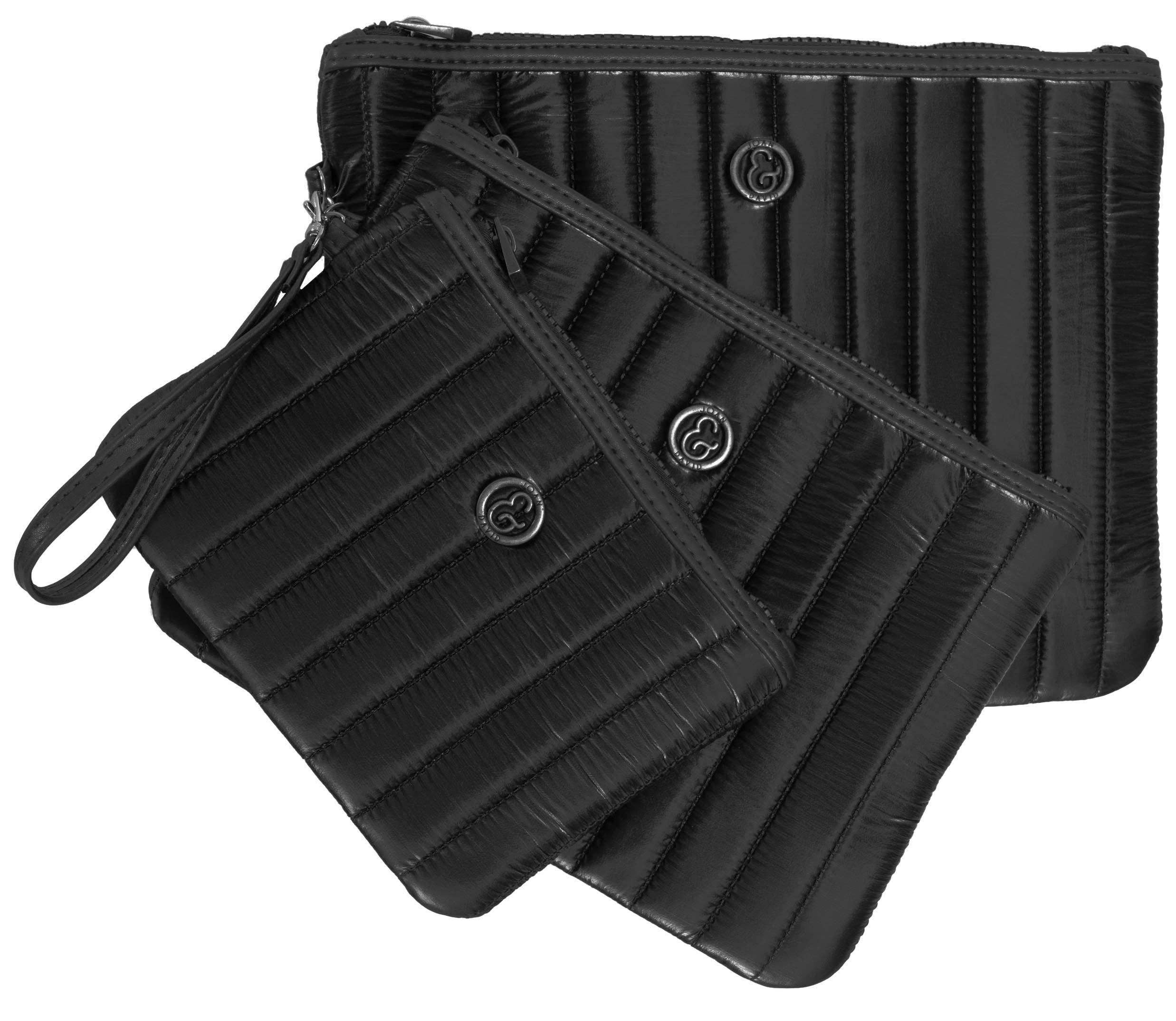 Magid – wholesale Toiletry bag – women's – Joan & David 3 Piece Tubular Quilted Toiletry Wristlet Pouches2