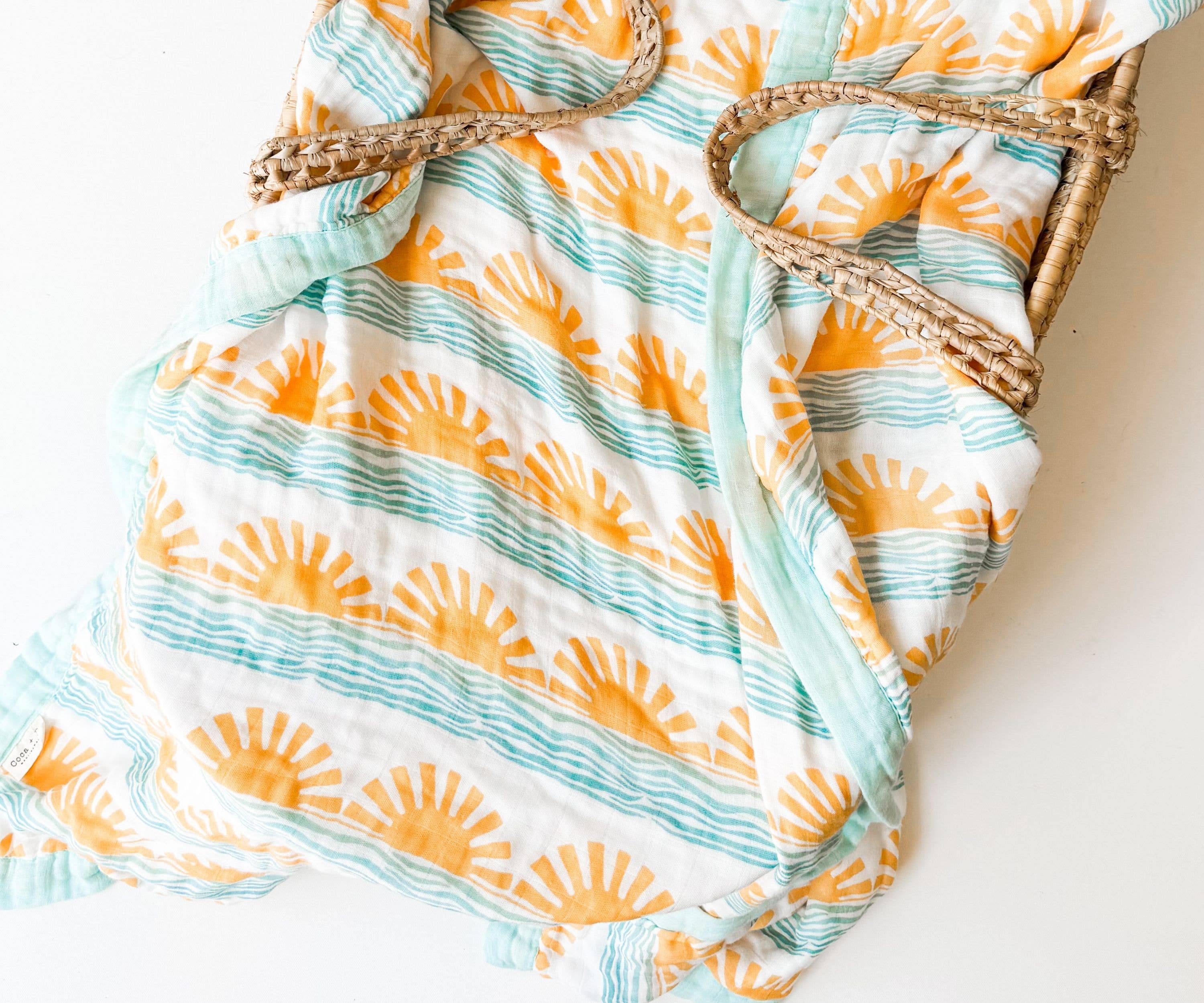 Coca + B.™ - Wholesale Milestone Blanket - Kids & Baby - Sun + Wave Baby Blanket | Organic Bamboo + Cotton3