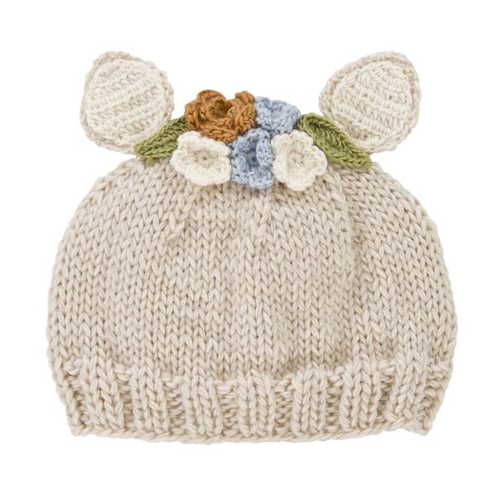 Bonnet Bunny Bouquet Oatmeal pour la vente par Acorn Kids