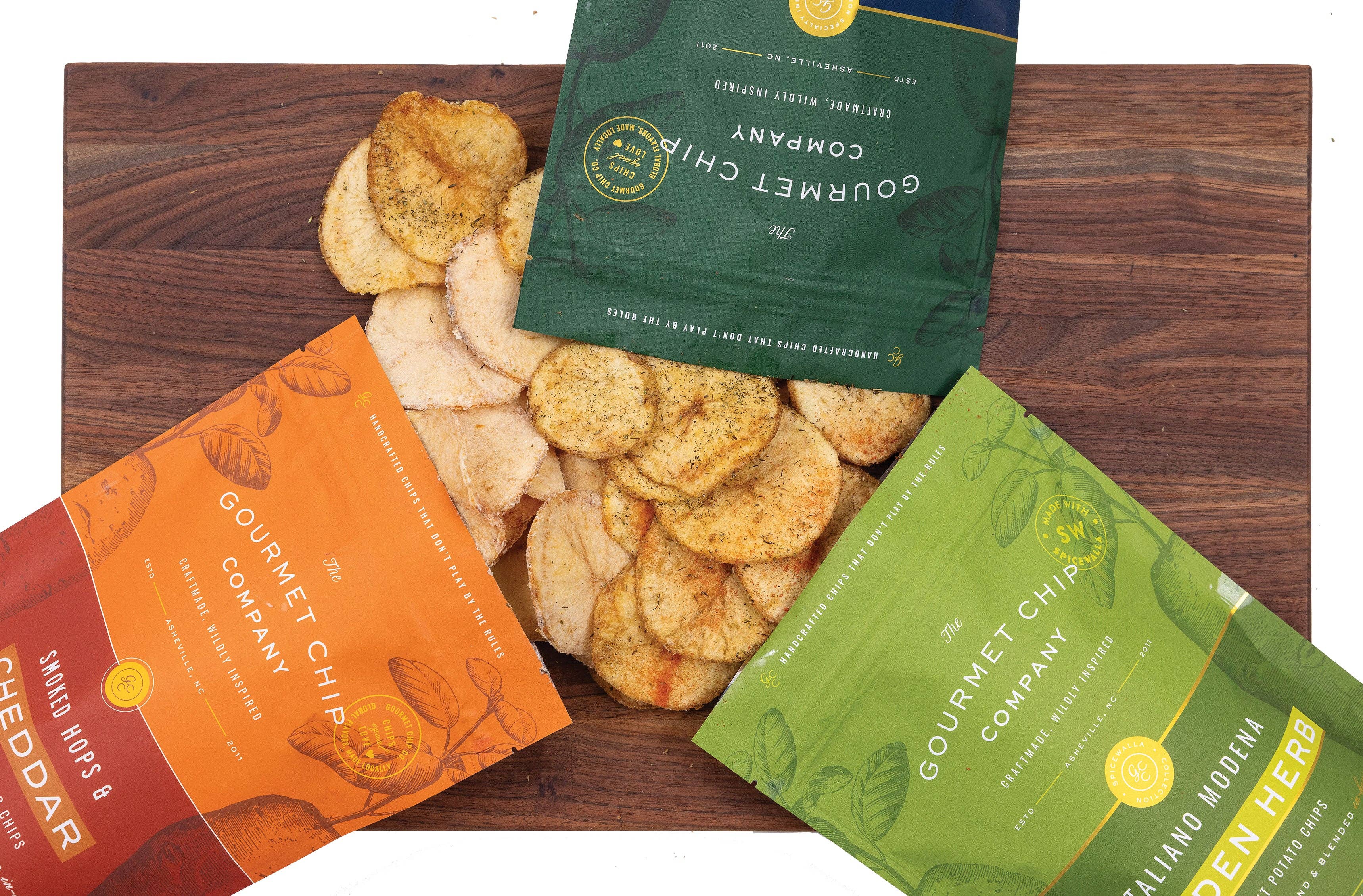 The Gourmet Chip Company - Wholesale Chips - Smoked Hops and Cheddar Thick Cut Potato Chips - Case of 124