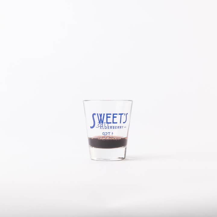 Shot Glasses: Dosage Marked for wholesale by Sweet's Elderberry