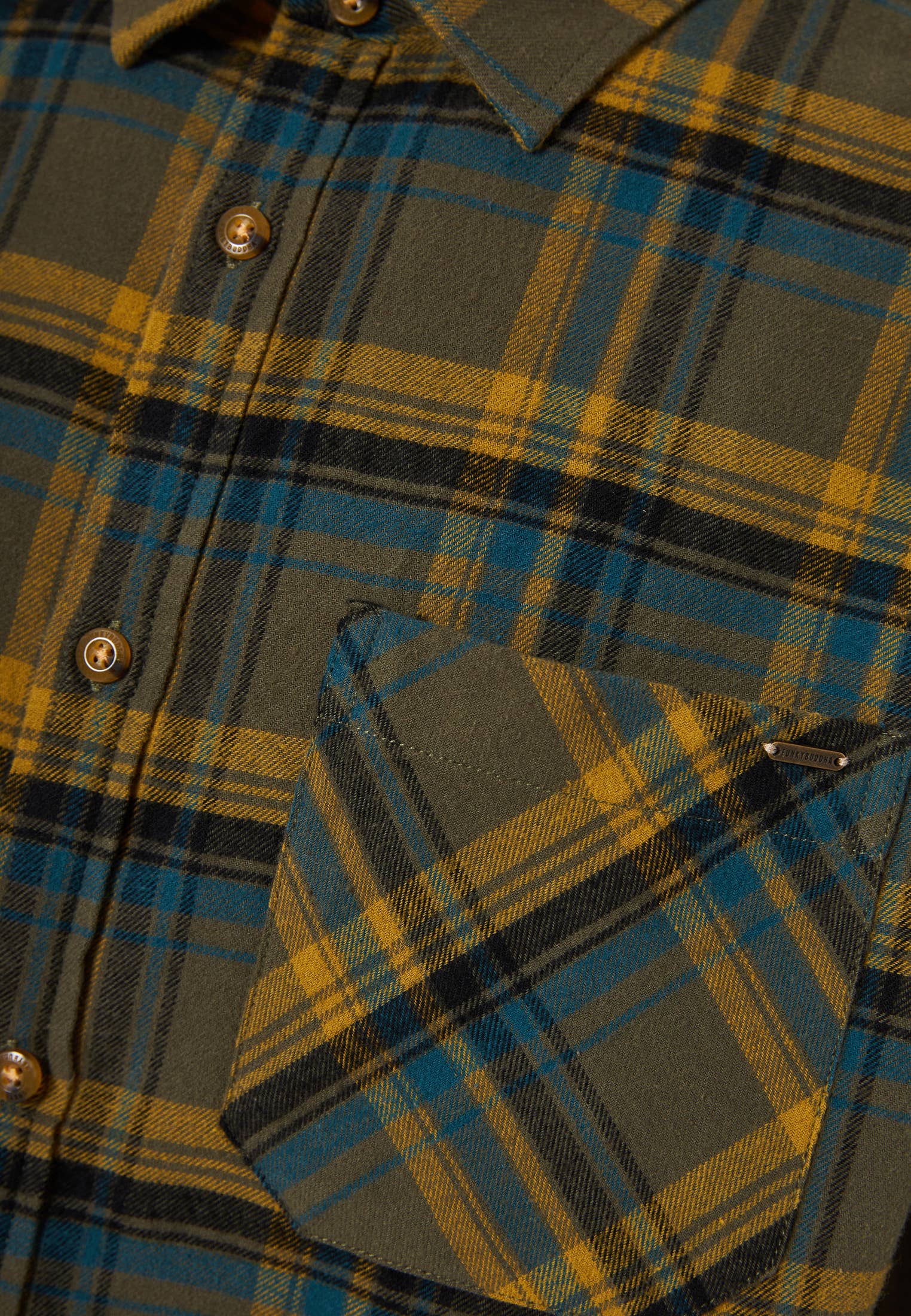 STØVET OLIVEN Herreskjorte med tern [FBM012-029-05] for engroshandel på Faire3