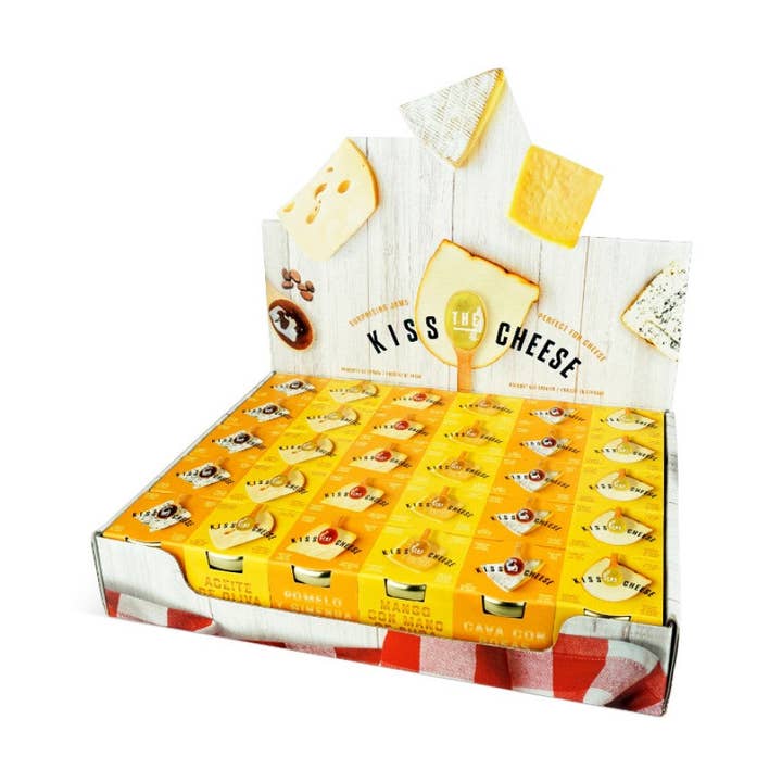 Kiss the Cheese. 100% Natural Jams Sampler Showcase for wholesale by meDINEterranean