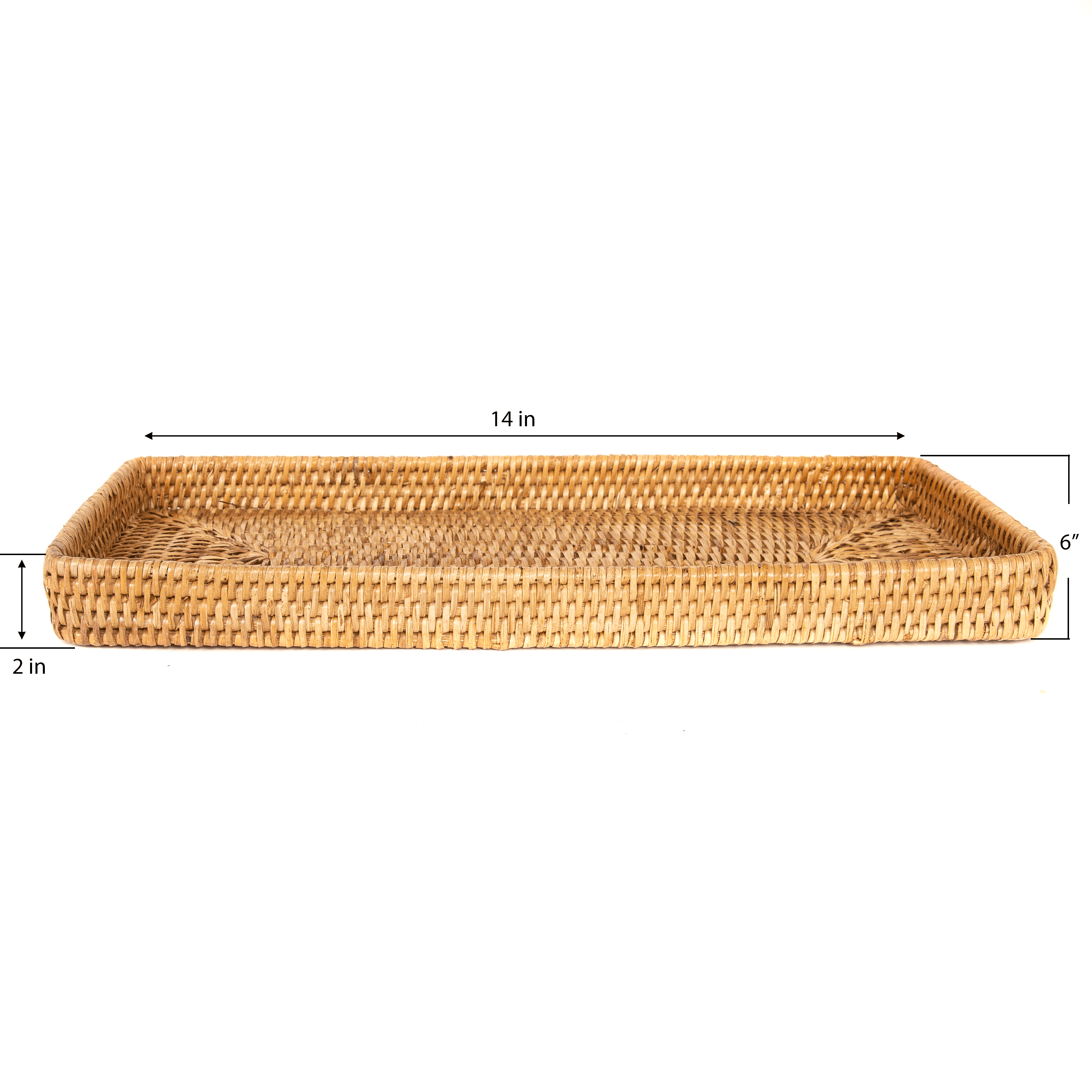 Artifacts Trading Company - Wholesale Decorative Tray - Rattan Rectangular Vanity Tray4