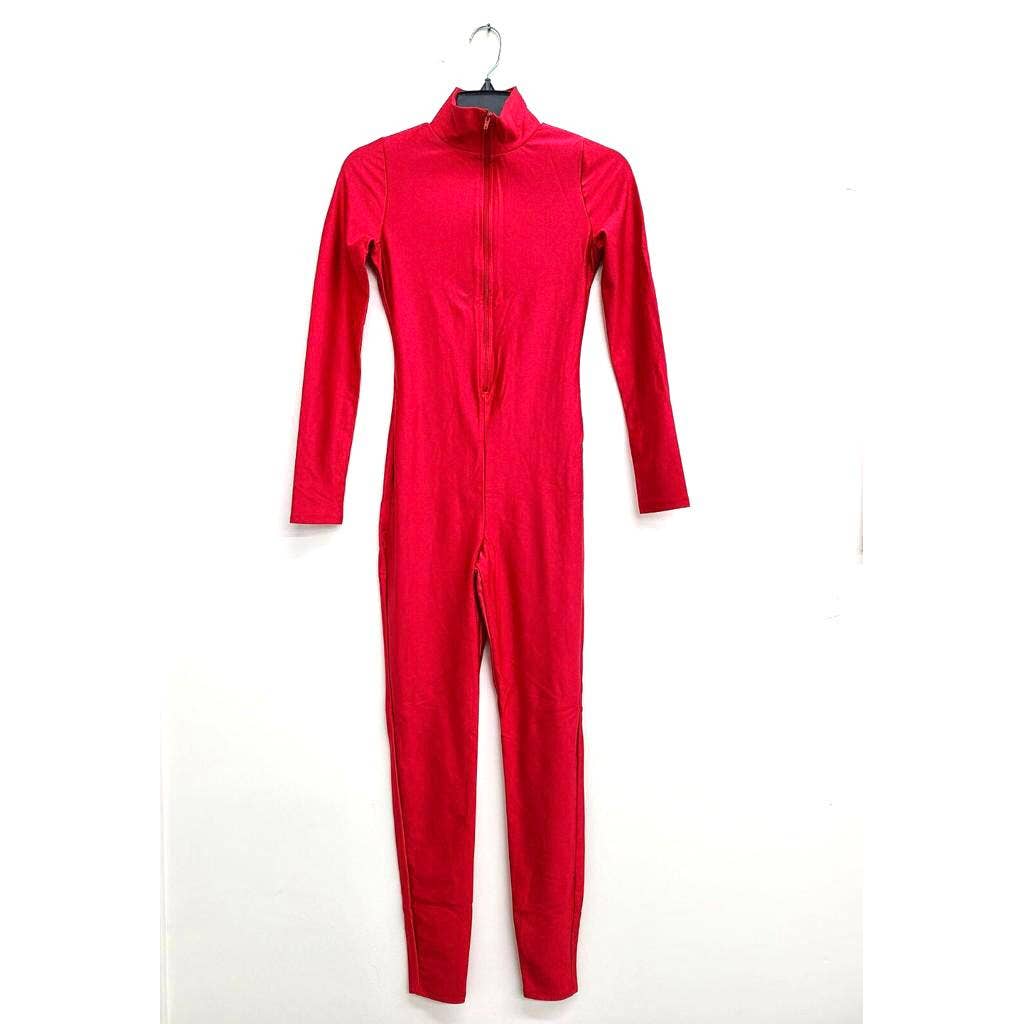 Uptown Apparel - Wholesale Jumpsuit - Women's - J5207 Shiny Front Zipper Stretch Catsuit11
