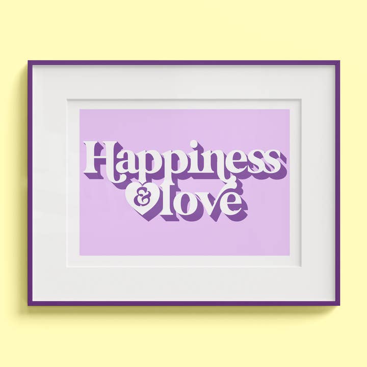 Happiness & Love Art Print for wholesale by Hands & Hearts