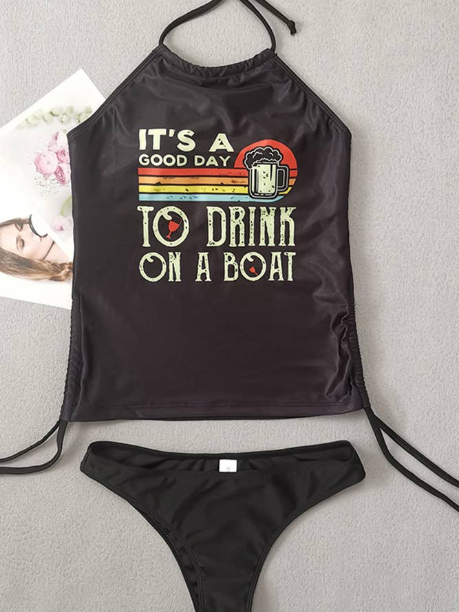 UNISHE - Wholesale Two Piece Swimsuit - Women's - Summer Beach Print Tankini Set ZK047