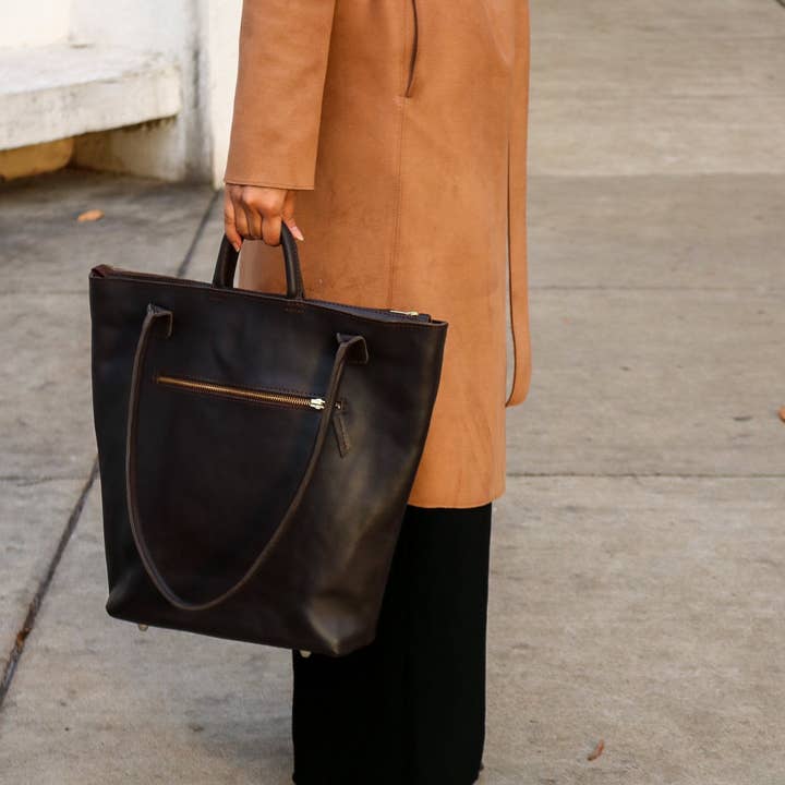 Utility Tote, Dark Hazelnut for wholesale on Faire4
