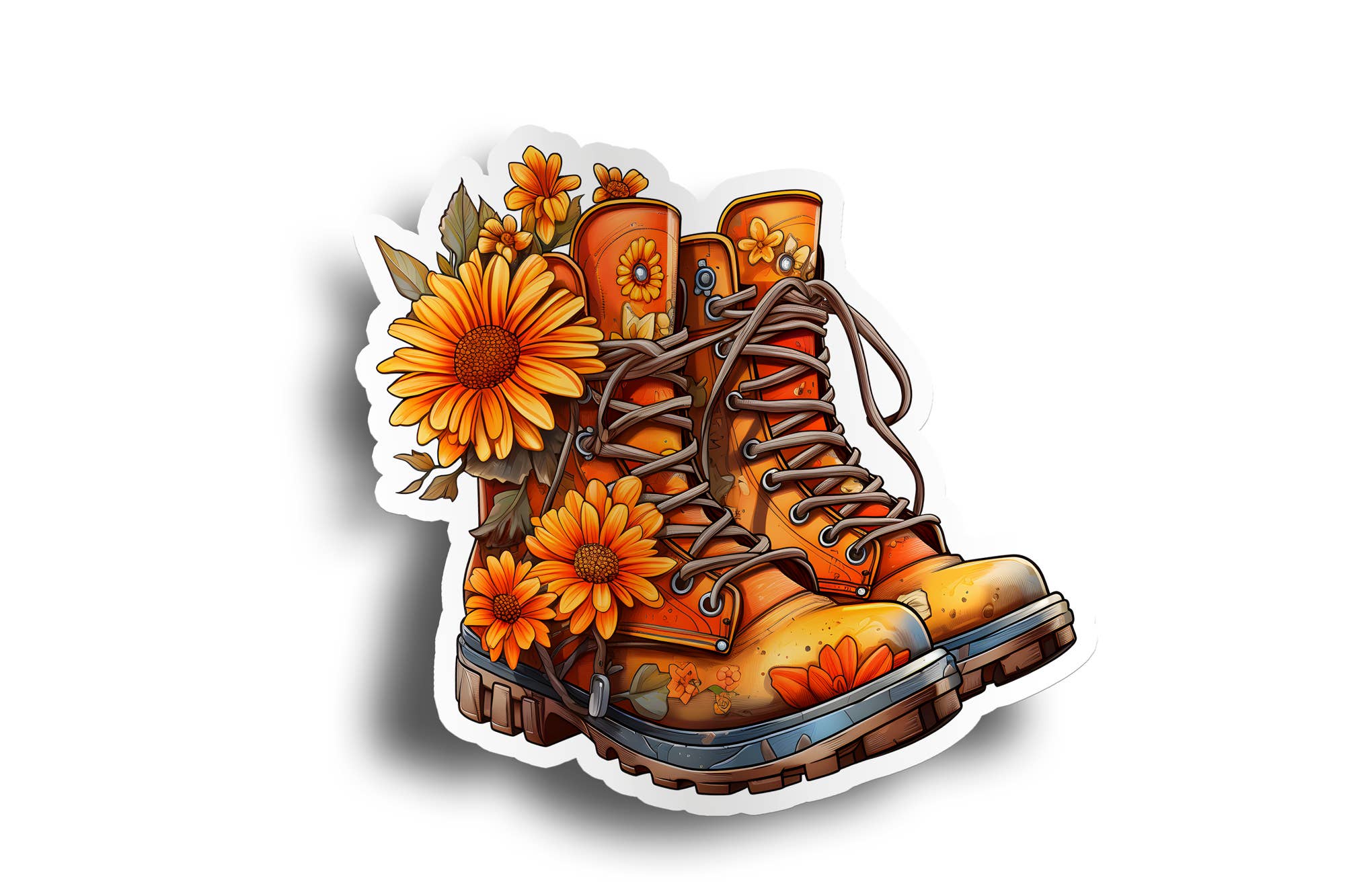 PiggyPrintStickers - Vendita all'ingrosso Adesivo - Adesivo Girasole | Design Stivali Hippie | Decalcomania in Vinile1