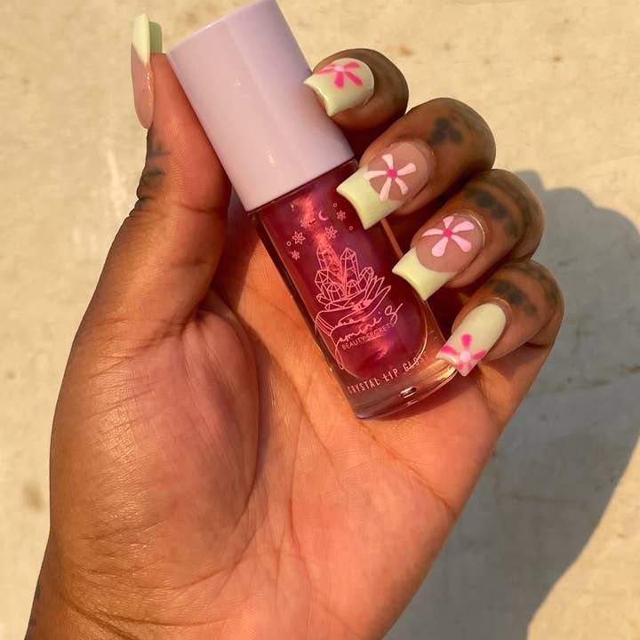 Jasmine's Beauty Secrets - Vente Brillants à lèvres et gloss - Gloss à Lèvres Cristal | Gloss à Lèvres Infusé de Quartz Rose | Amour de Soi2