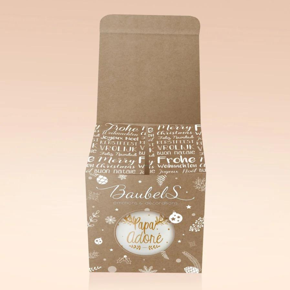 Baubels – Engroshandel Julepynt – Baubels Maman Chérie juletræskugle i glas2