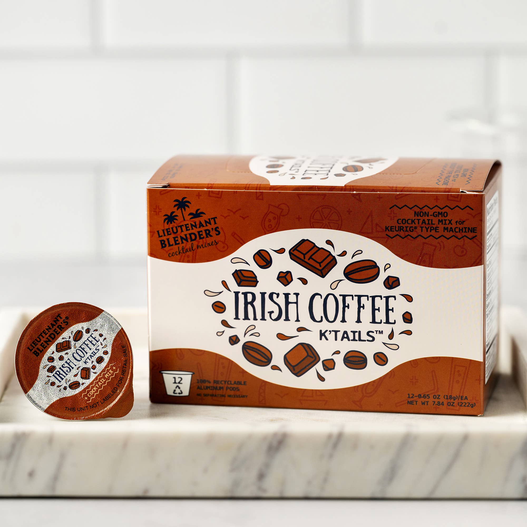 Lieutenant Blender's Cocktail Mixes - Wholesale Cocktail Mix/Syrup - Irish Coffee K'Tails® Single Pod Cocktail Mixers 12 Ct11