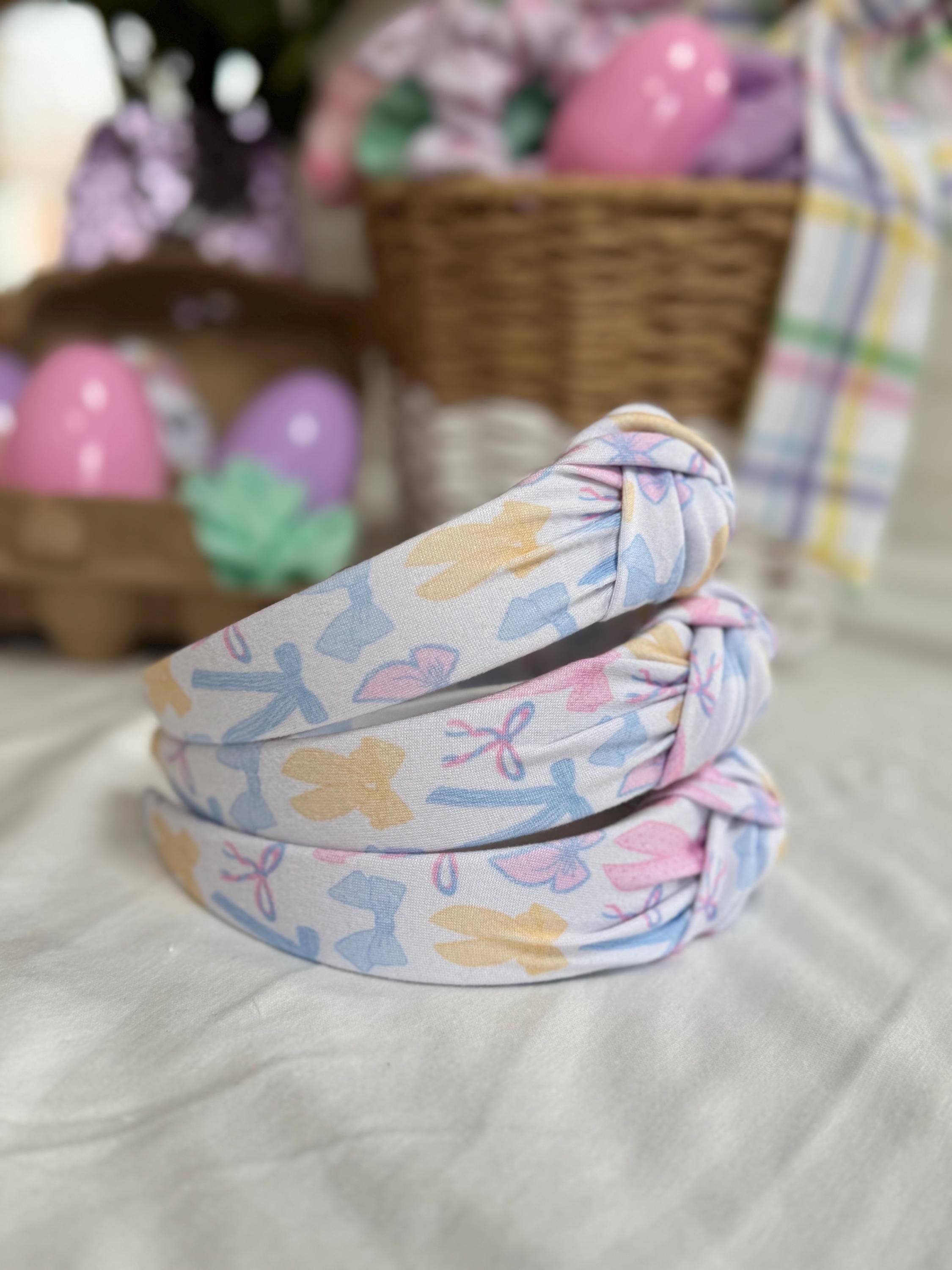 Brynnbands - Wholesale Fashion Headband - Women's - Pastel Bows Easter Hard Headband Basket Gifts