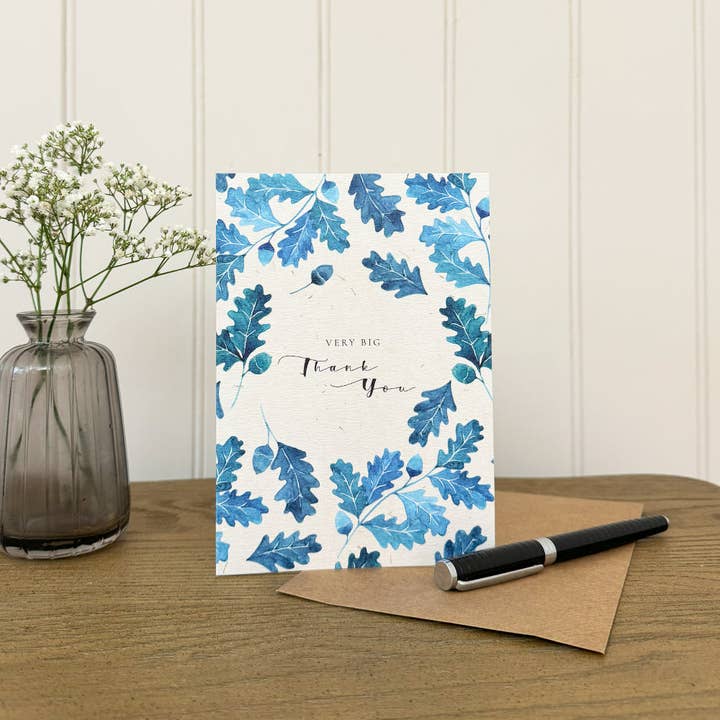 Oak & Acorn Thank You Card for wholesale by Letters To Finley