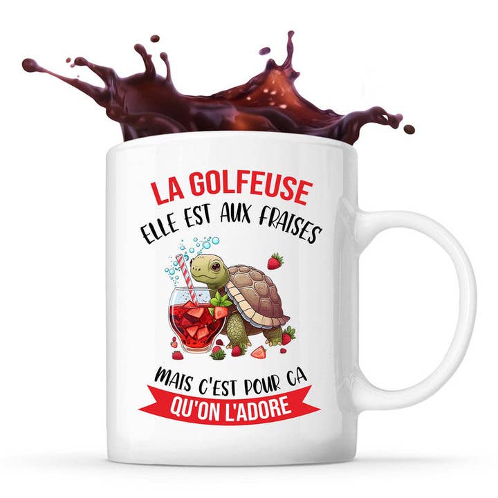 The golfer she has strawberries mug for wholesale by Planetee