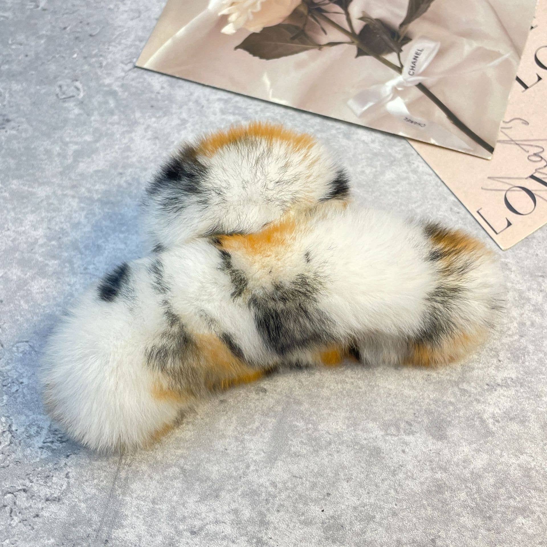 ACCITY - Wholesale Hair Clip - Women's - Rex Rabbit Fur Claws - Elegant Mixed Color Clips_CWASC159123