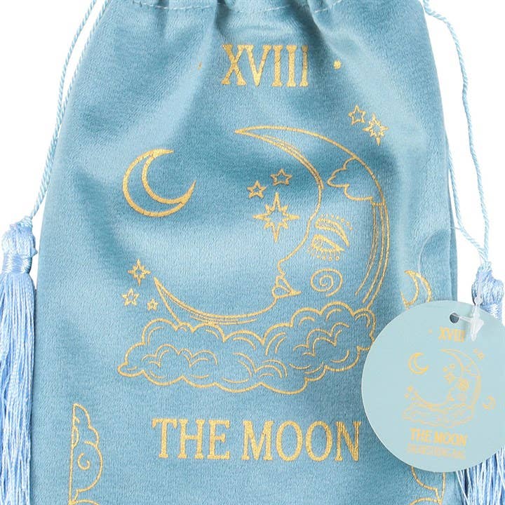 Something Different Wholesale - Wholesale Drawstring bag – Unisex - The Moon Vintage Tarot Card Velvet Drawstring Bag2