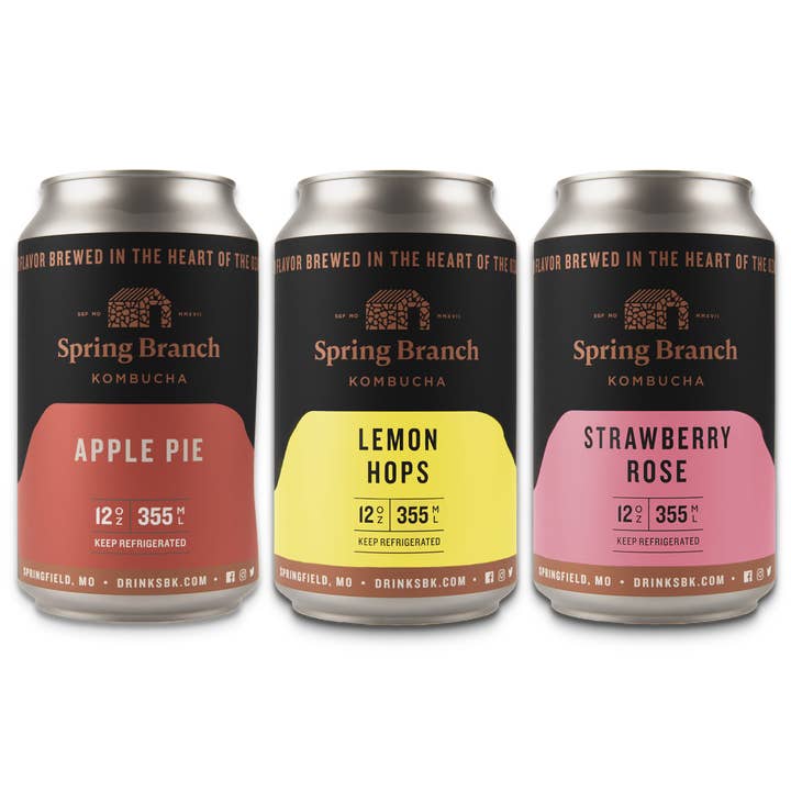 Signature Trio Kombucha Variety 12-Pack for wholesale by Spring Branch Kombucha