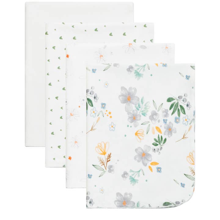 Under the Nile - Wholesale Burp Cloth Set - Baby - Burp Cloths - Modern Daisy Assorted