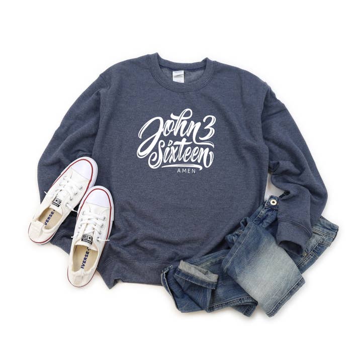 John 3 Sixteen | Sweatshirt | Faith | Uplifting | Religious for wholesale by Uplifting Threads Co Wholesale