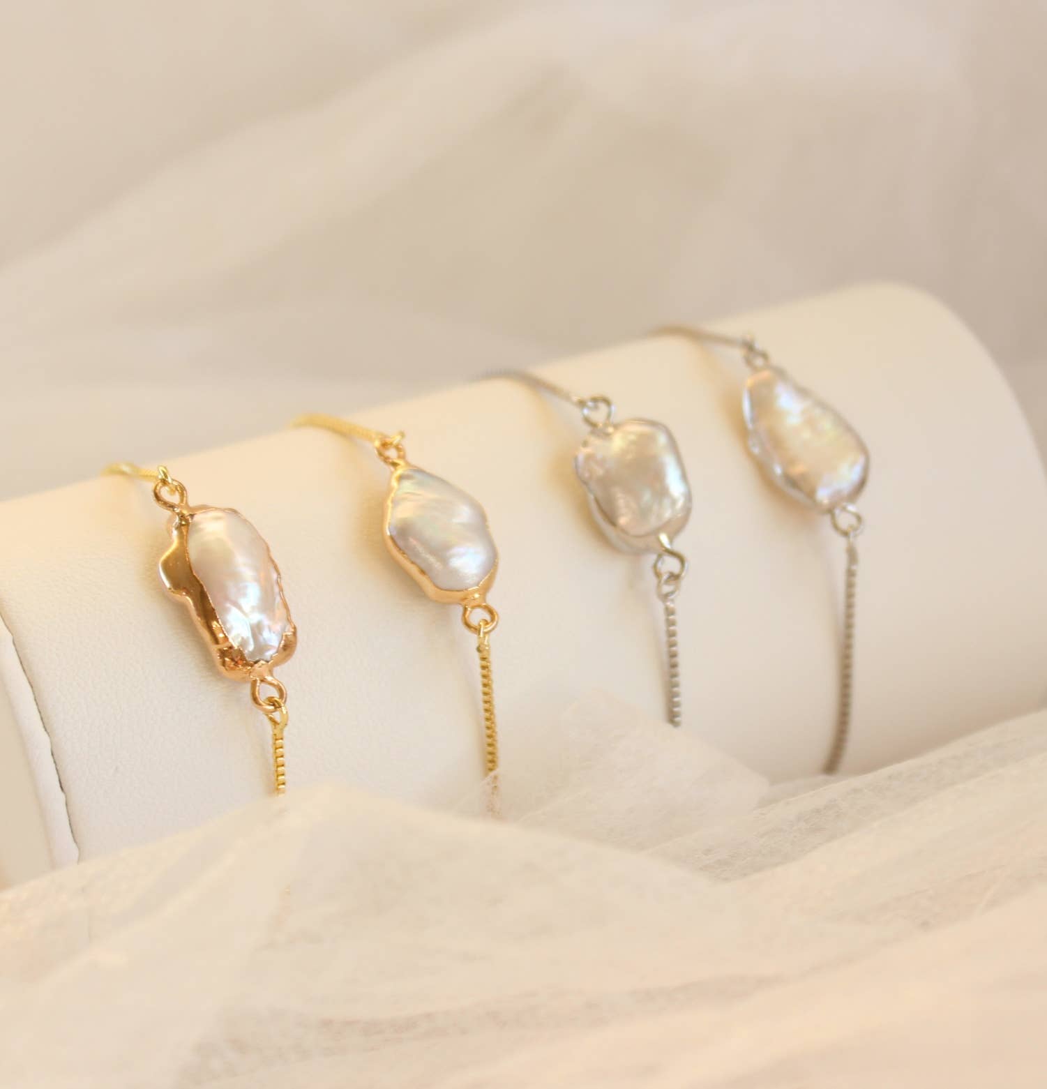 iBijoux - Venta al por mayor Pulseras de abalorios/colgantes - Pulsera de Perlas Biwa Morph (1B01Biwa)5