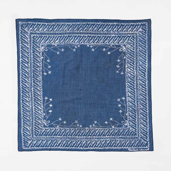 The Batik Library - Wholesale Bandana - Unisex - Double Parang - Batik Bandana Handkerchief Scarves