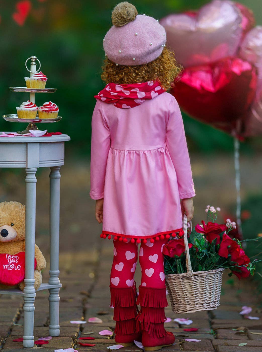 Pink Love Obsessed Tunic, Scarf & Legging Set for wholesale on Faire5