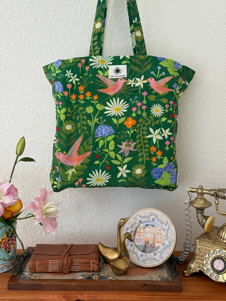 Tote Bag | Hummingbird Orchard for wholesale by Hues of Summer