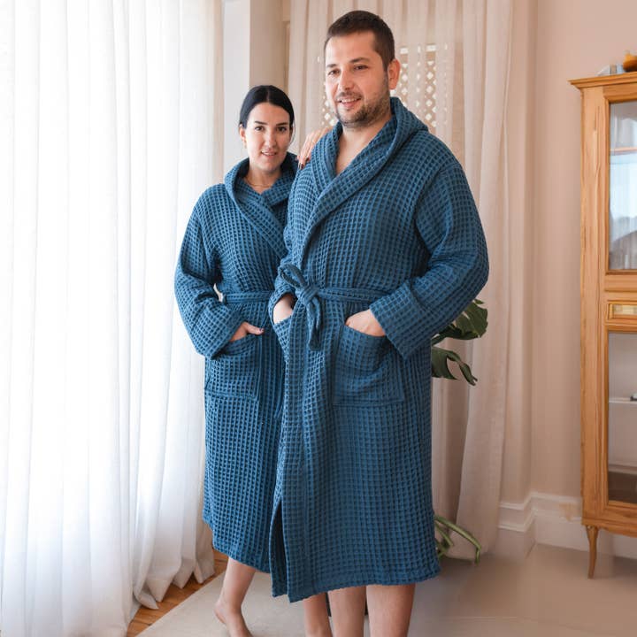 Vivamaison – Engroshandel Morgenkåbe - Unisex – Premium Vaflet Bomuld Badekåbe, Unisex Spa Komfort161