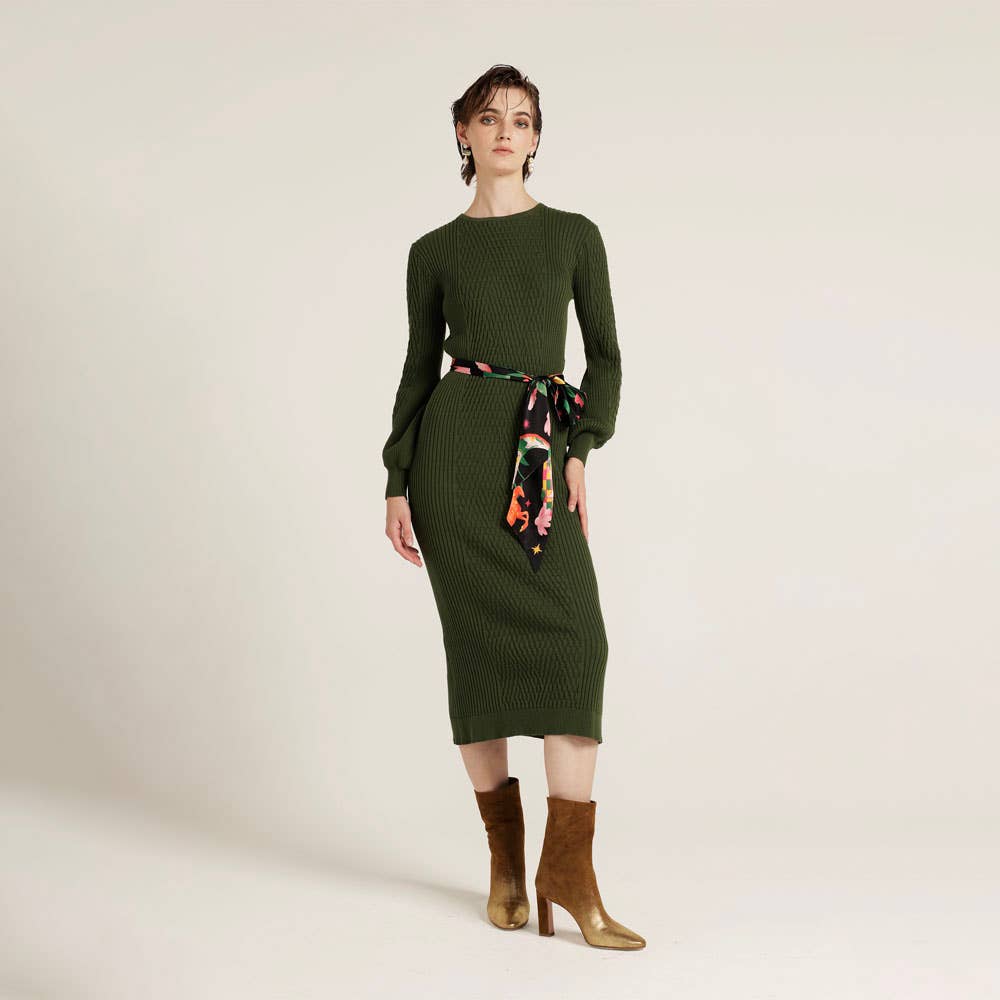 Love, Bonfire the Label - Wholesale Dress - Women's - Green Hills Long Sleeve Knit Dress2