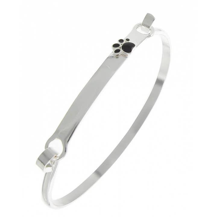 FR3665 Black Animal Dog Cat Paw Metal Casting Bangle Bracele for wholesale by 0011 PREMIERE
