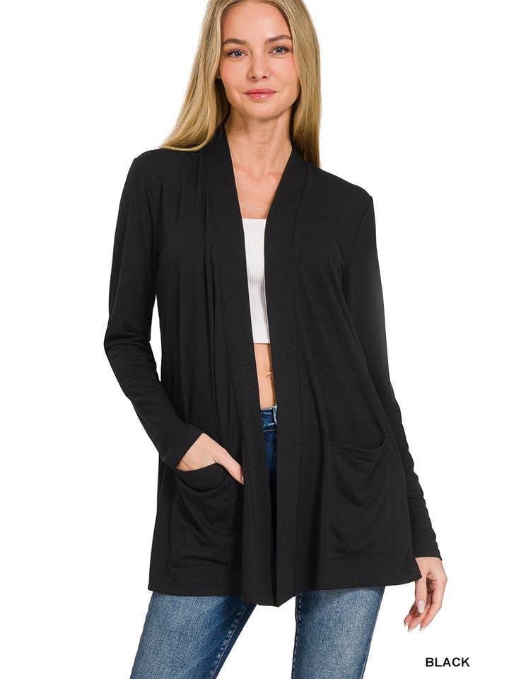 ",..3Q SLEEVE SLOUCHY POCKET OPEN CARDIGAN and other Purchase Wholesale plus size cardigan. Free Returns & Net 60 Terms on Faire trending on Faire.