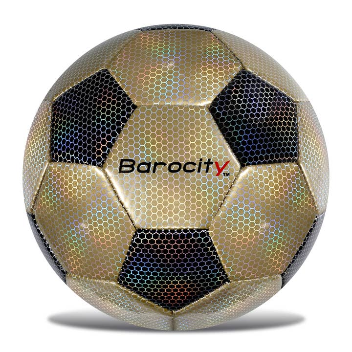 Ballon de football - Motif moderne classique noir et or - Taille 4 pour la vente par Cota Global