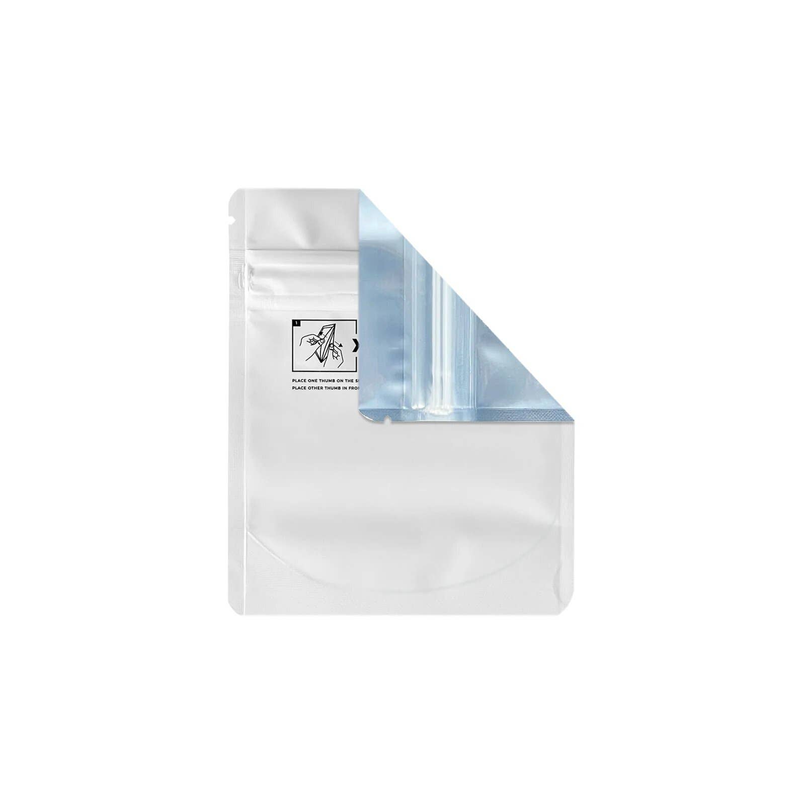 Human Objects® - Wholesale Cellophane Bag - 1/8 Ounce Child Resistant Bags White/Clear 4"x5"+2"
