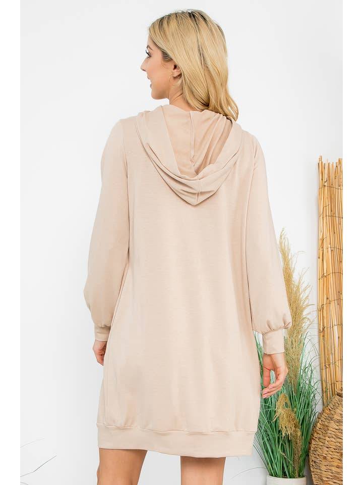 You & Me - Wholesale Hoodie - Women's - YMD10061XV-PLUS SIZE FRENCH TERRY LONG PUFF SLEEVE HOODIE41