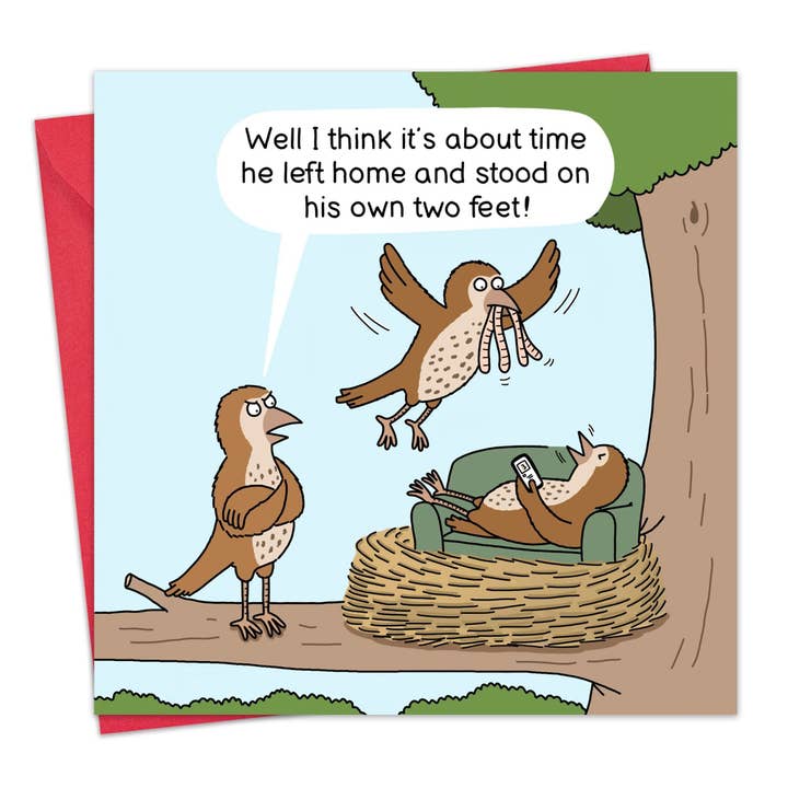 Biglietto divertente - Fly the Nest per la vendita all'ingrosso da parte di Twizler Ltd