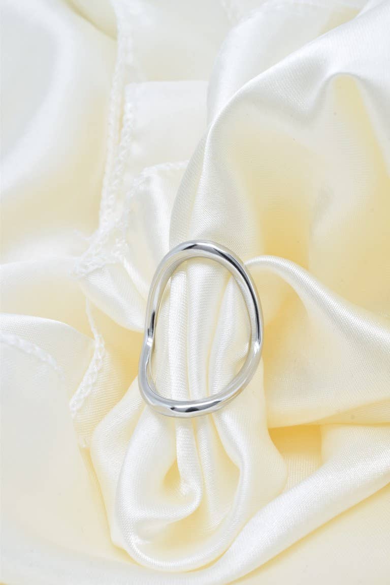 Kapyco - Venta al por mayor Anillo de banda/apilable - Anillo ajustable de acero inoxidable dorado o plateado - BG3102301