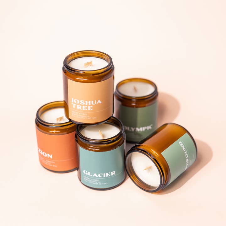 Nomad Design Co - Wholesale Jar/Filled Candle - Olympic National Park Candle
